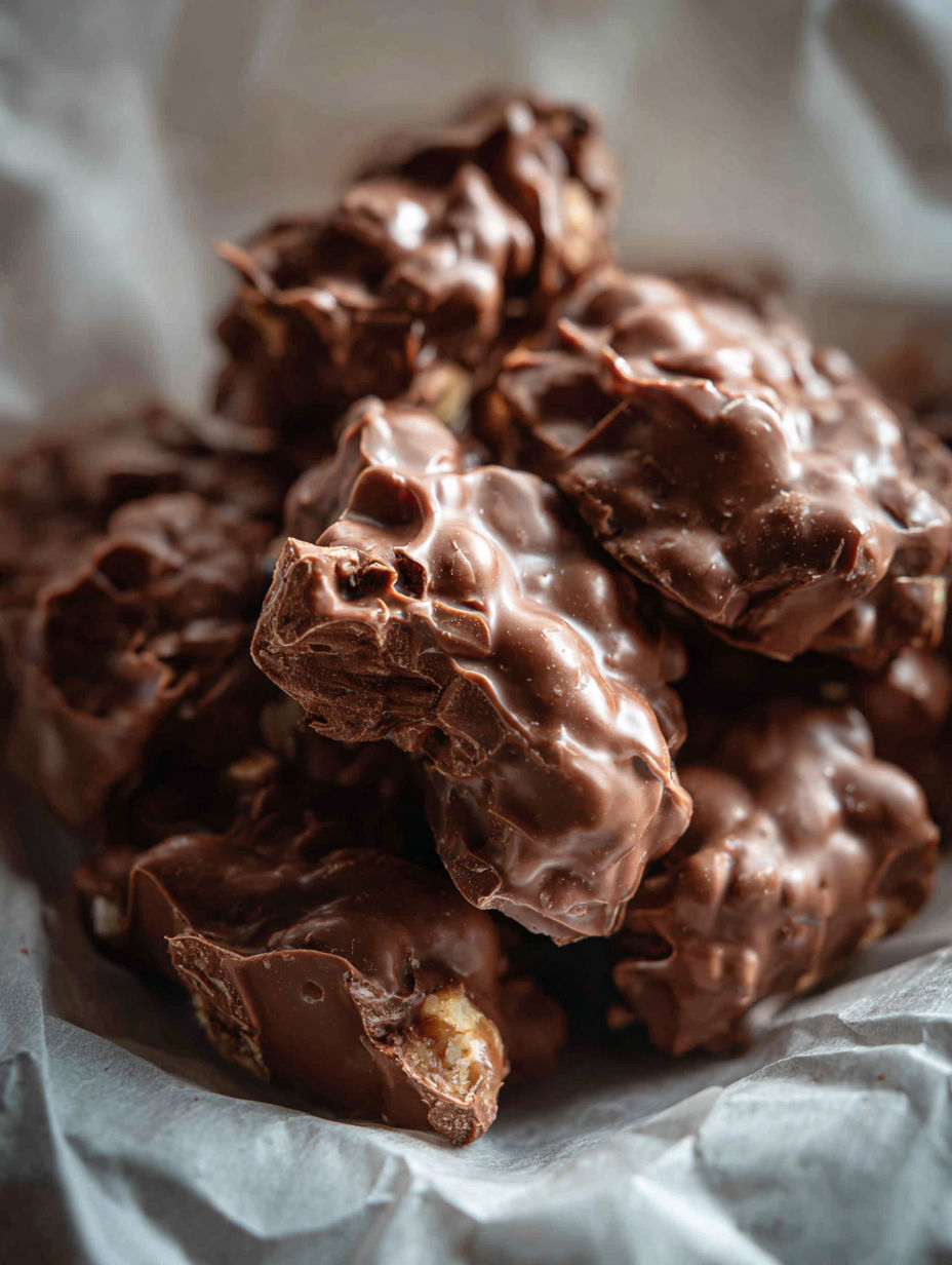 A pile of homemade 100 Grand candy bars.