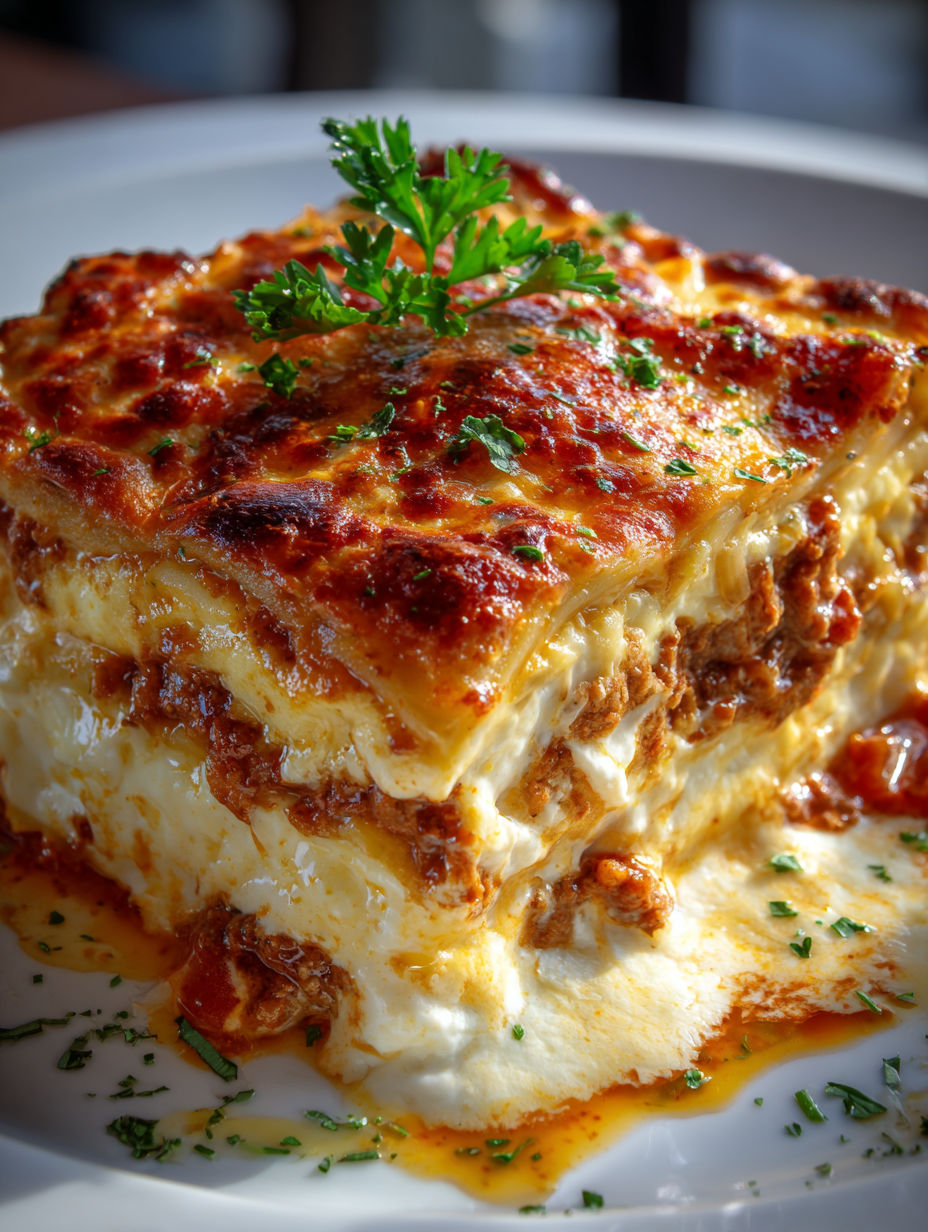 A slice of Million Dollar Lasagna.