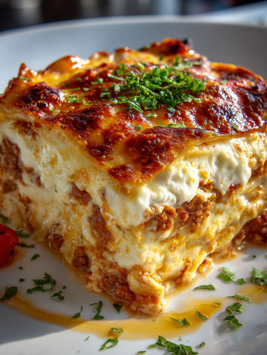 A slice of Million Dollar Lasagna.
