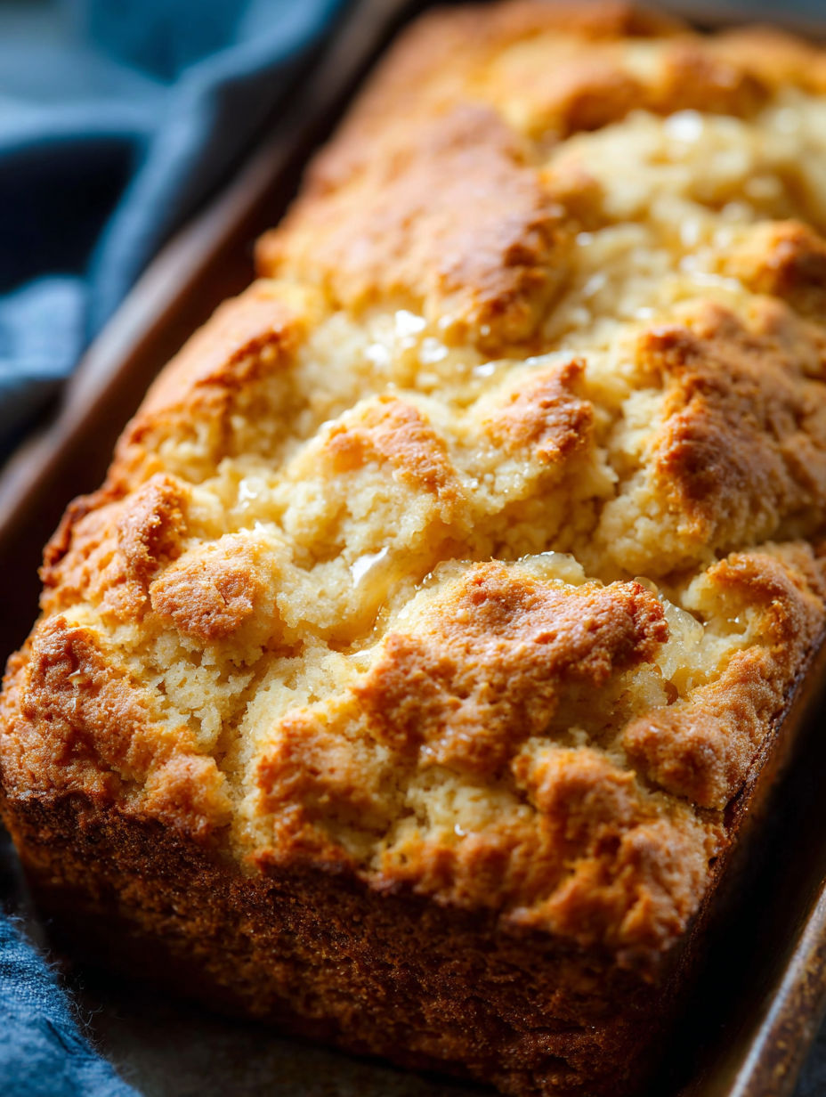 A loaf of honey beer bread.