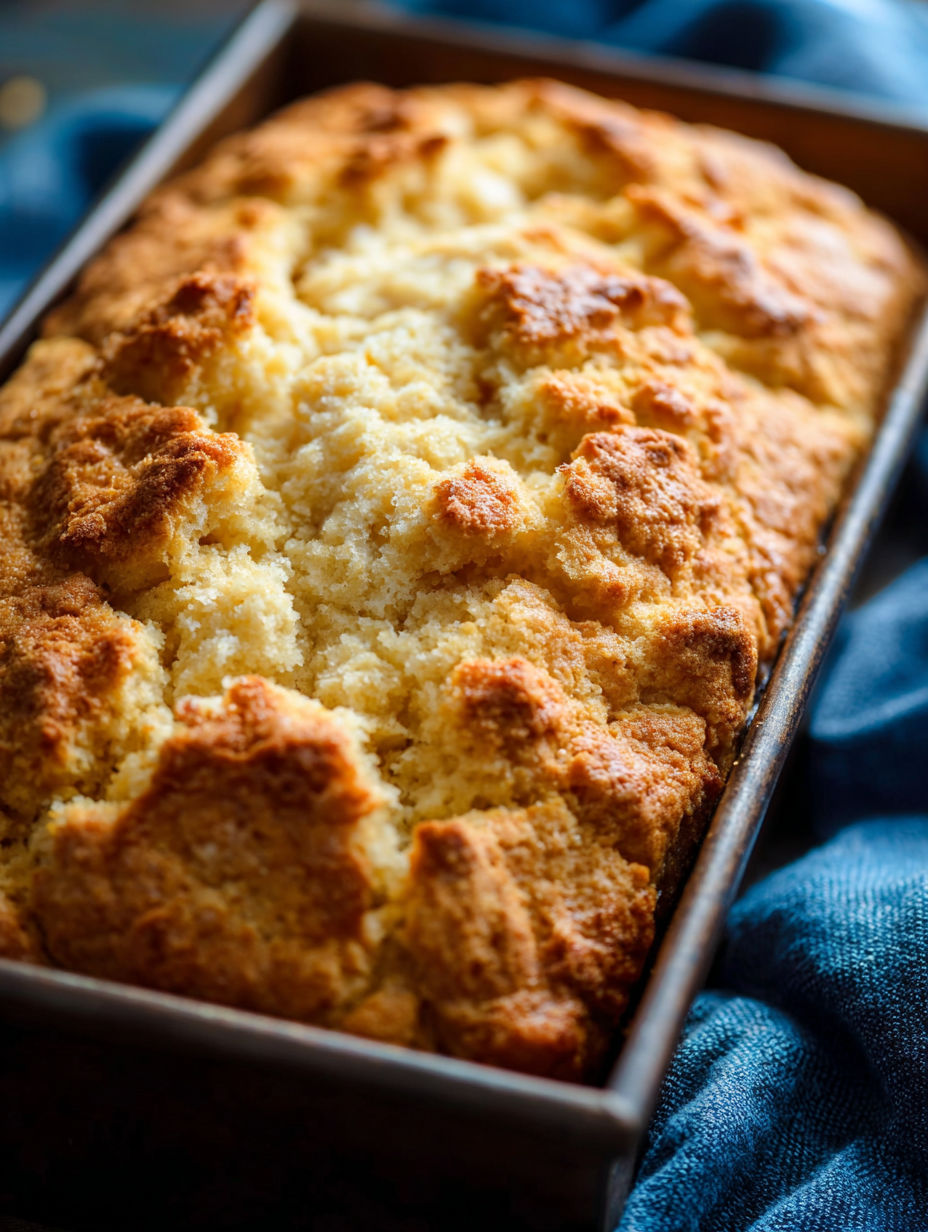 A loaf of honey beer bread.