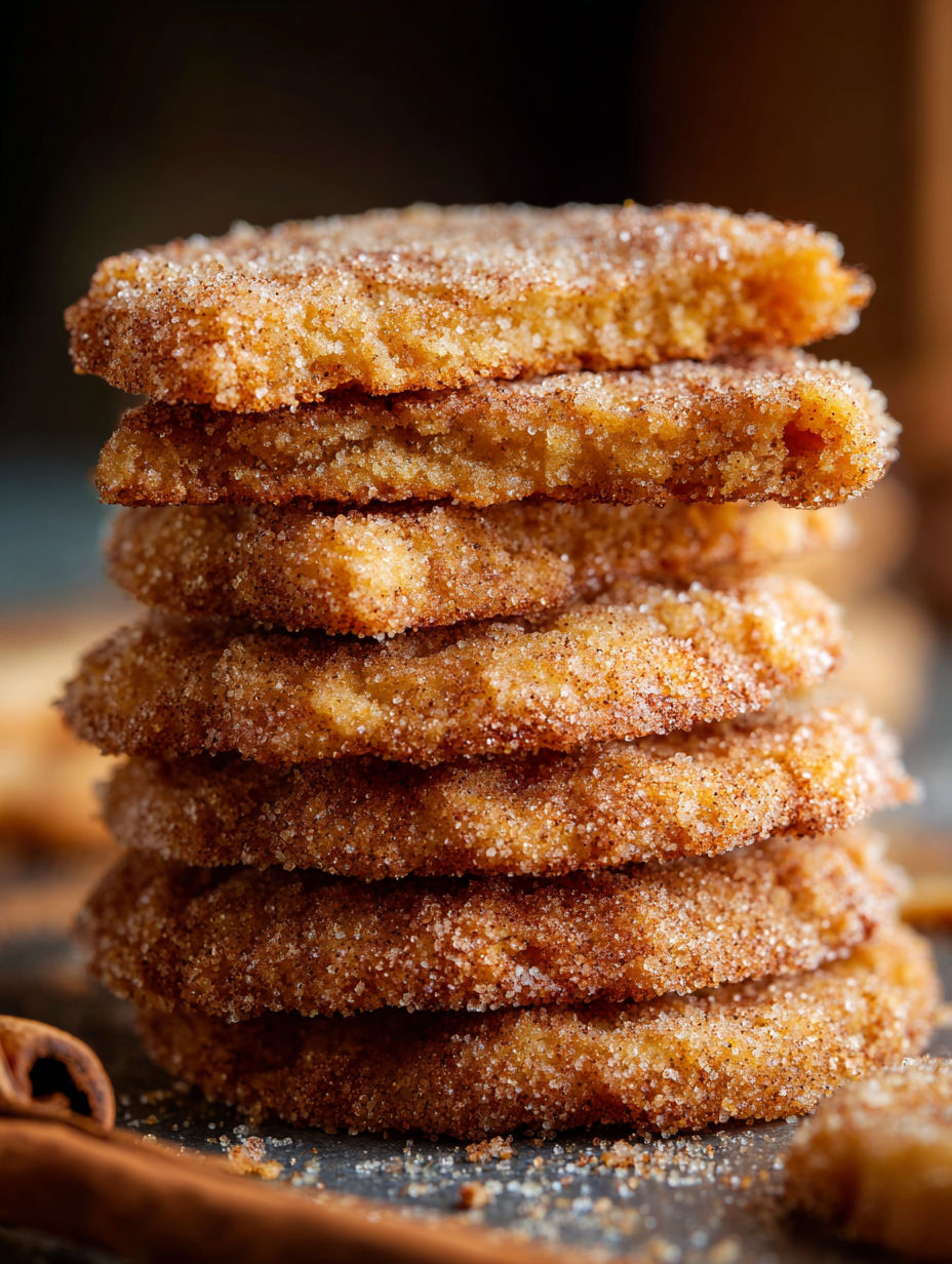 A stack of crispy cinnamon sugar bread bites.