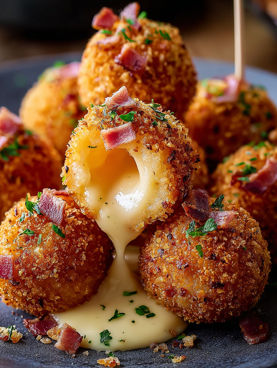 A plate of Cordon Bleu bites with cheese.