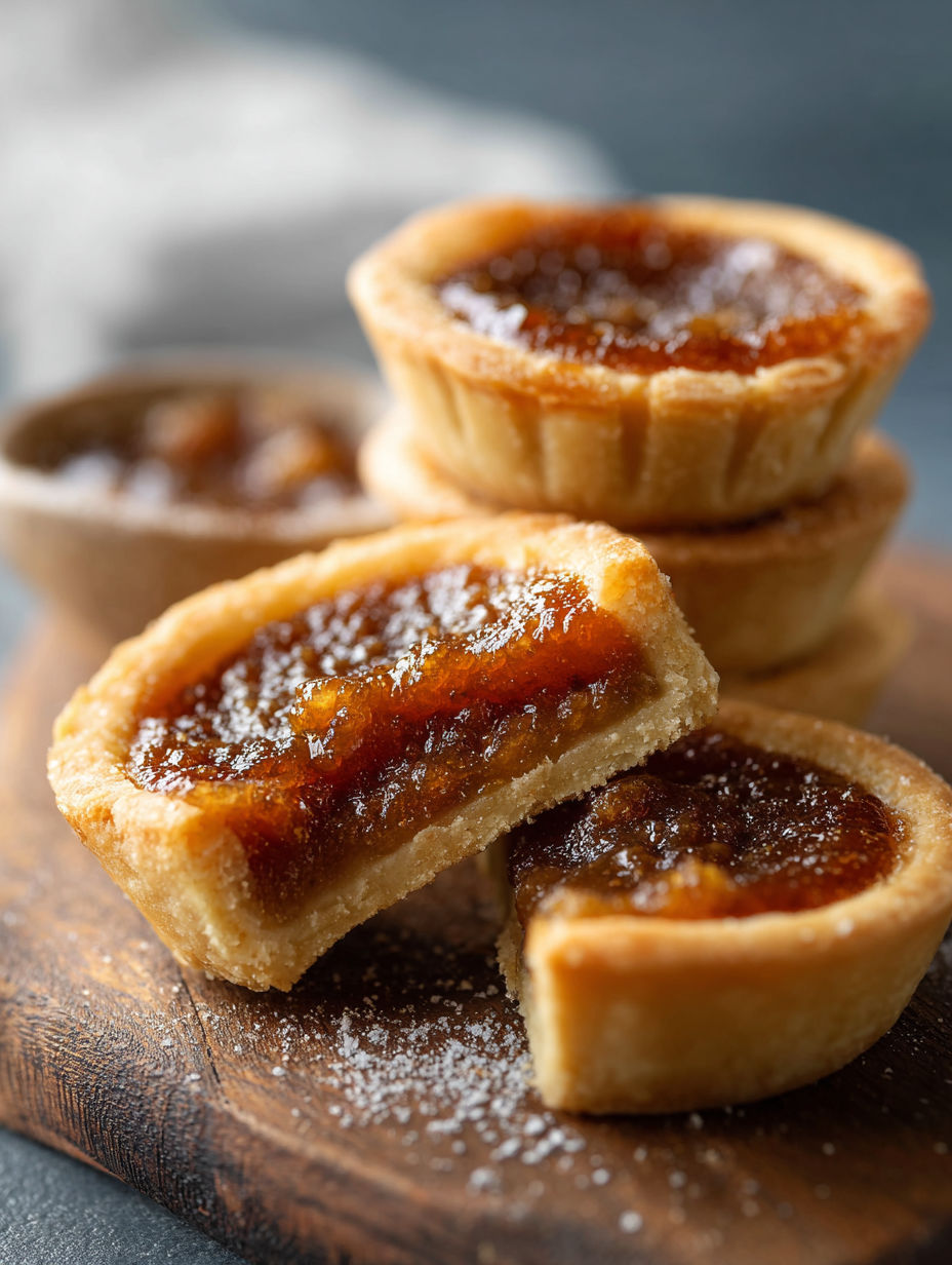 A stack of keto butter tarts.