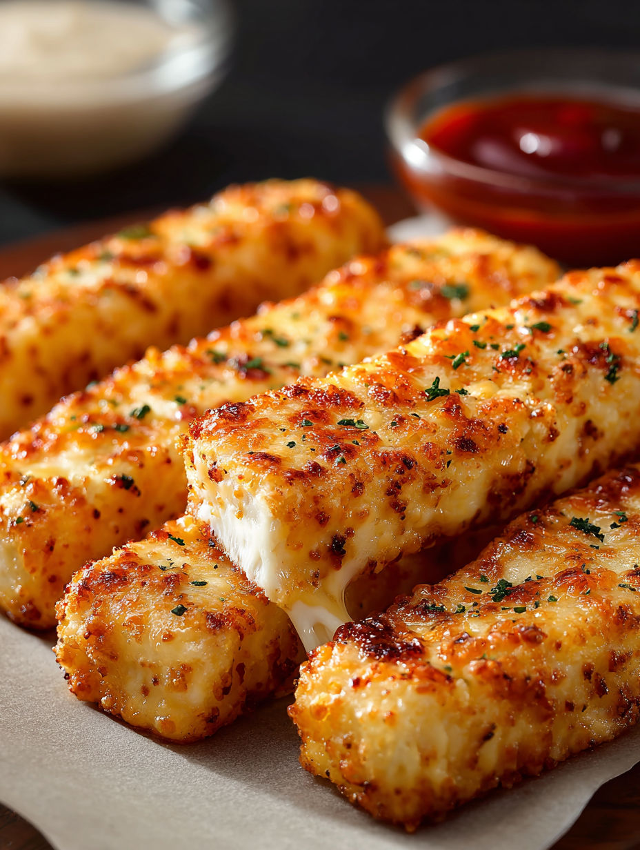 A plate of cheese sticks from Pizza Hut.