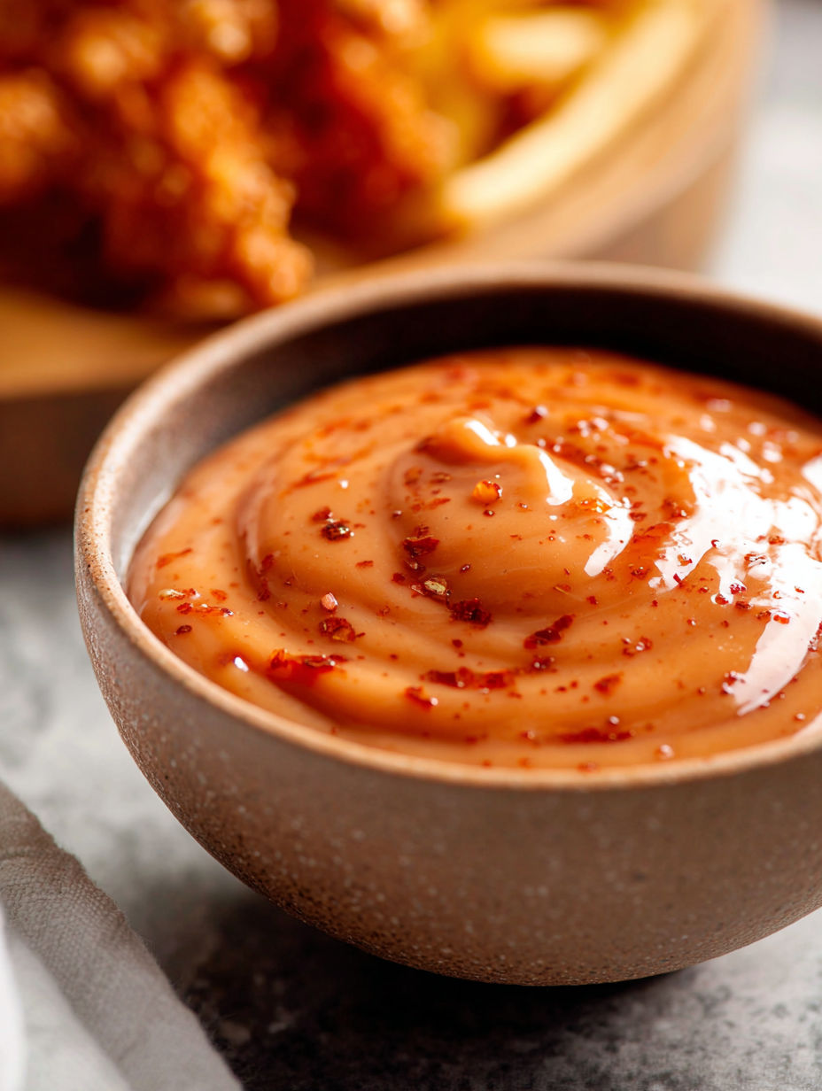 A bowl of red robin campfire sauce.