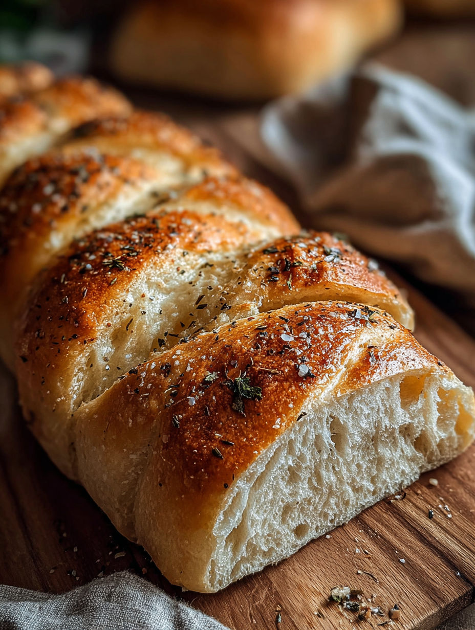 A loaf of bread with a crusty exterior.