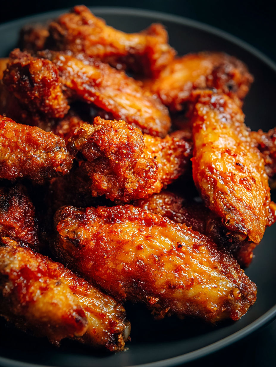 A bowl of crispy air fryer Chinese chicken wings.