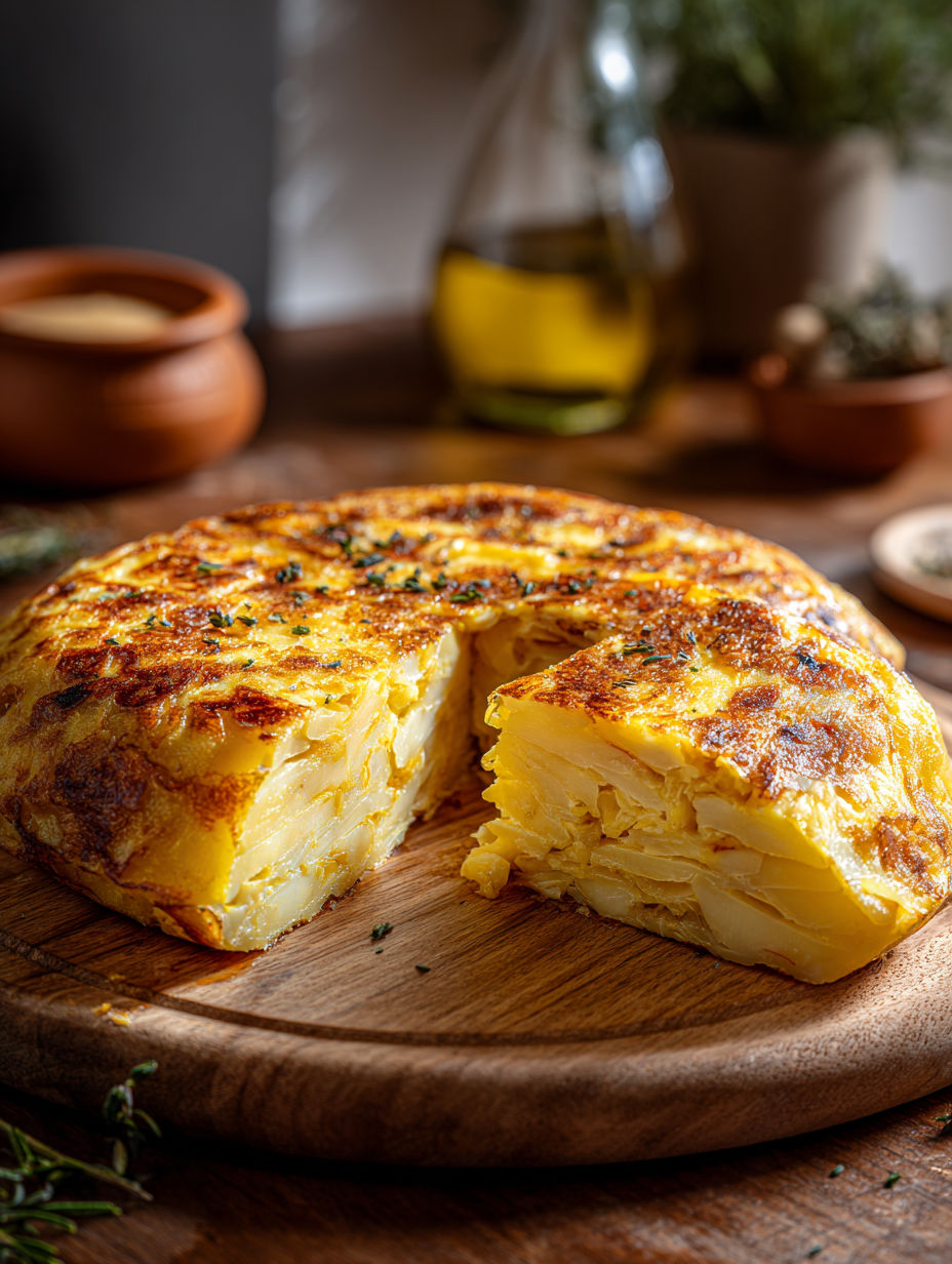 A slice of Spanish Tortilla Española.