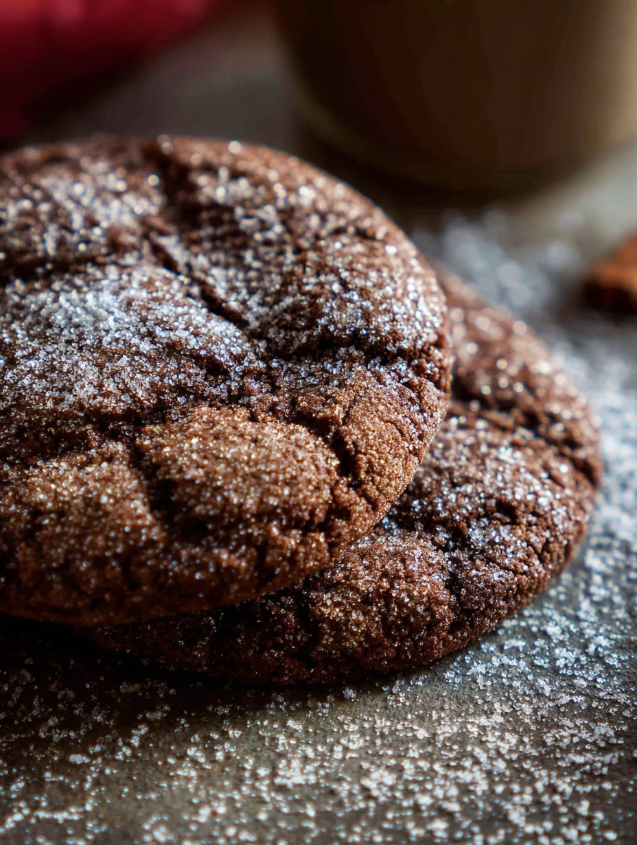 Two Mexican Hot Chocolate Cookies.
