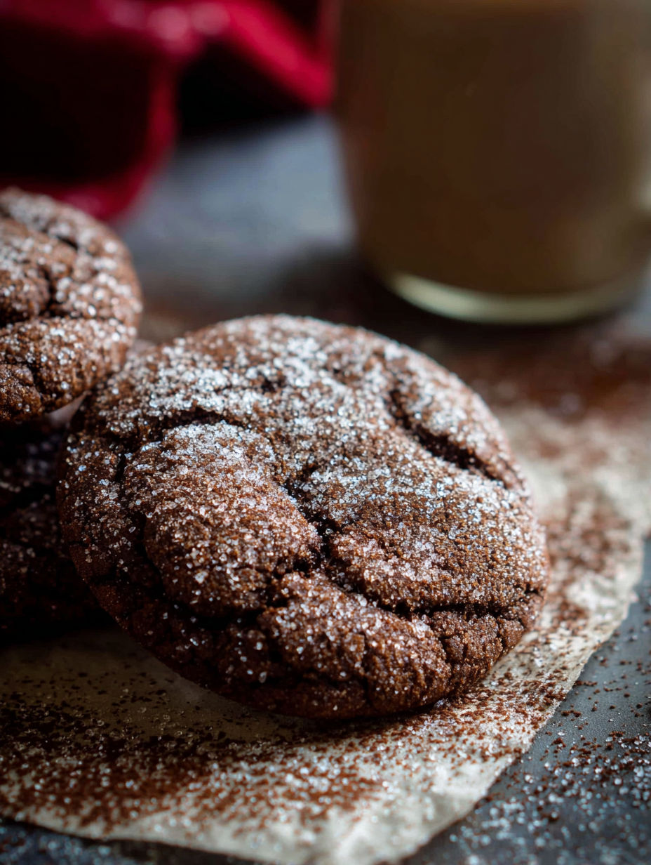 A plate of Mexican Hot Chocolate Cookies.