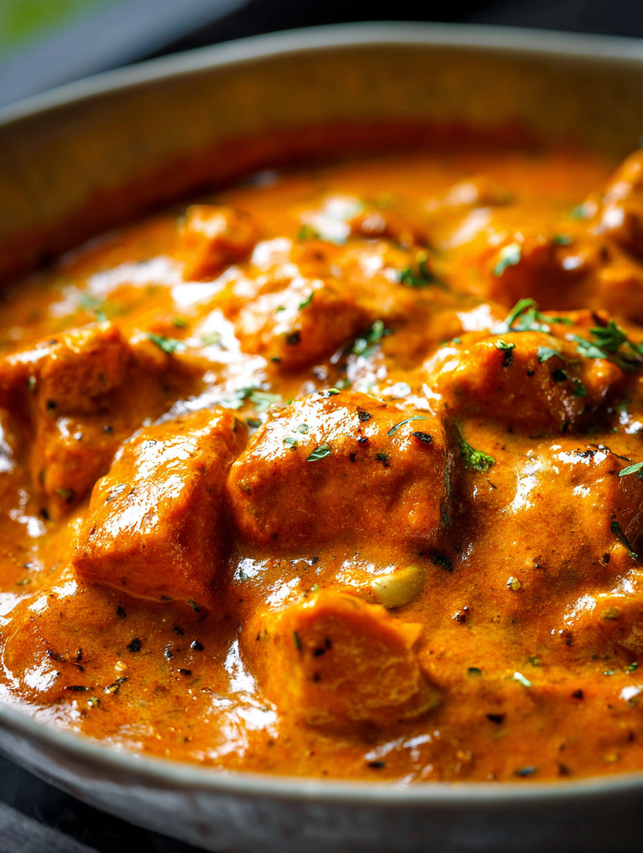 A bowl of Indian cashew paneer curry.