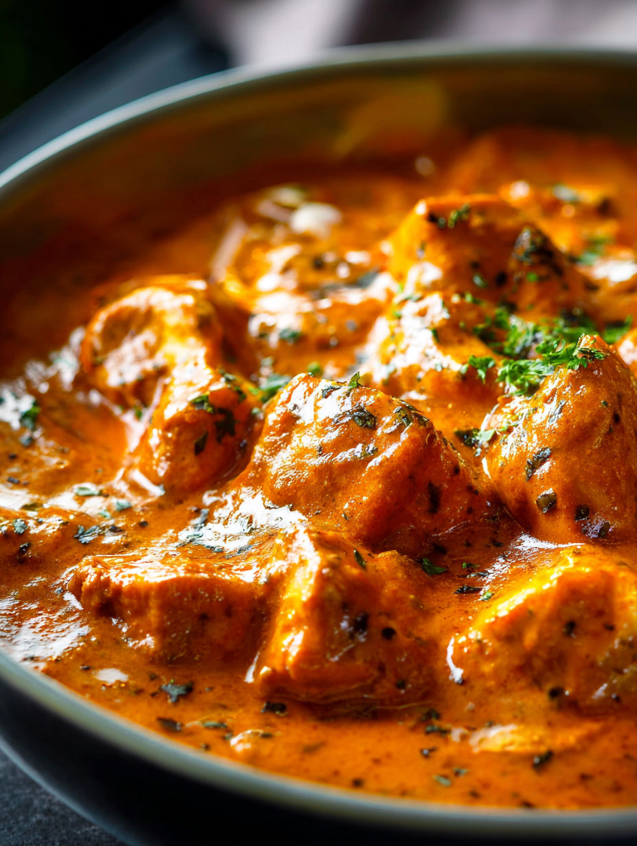 A bowl of Indian cashew paneer curry.