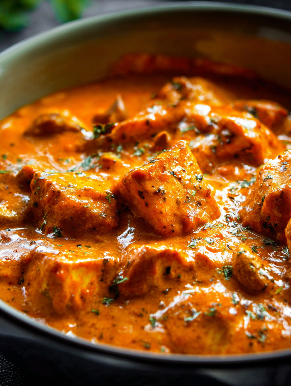 A bowl of Indian cashew paneer curry.