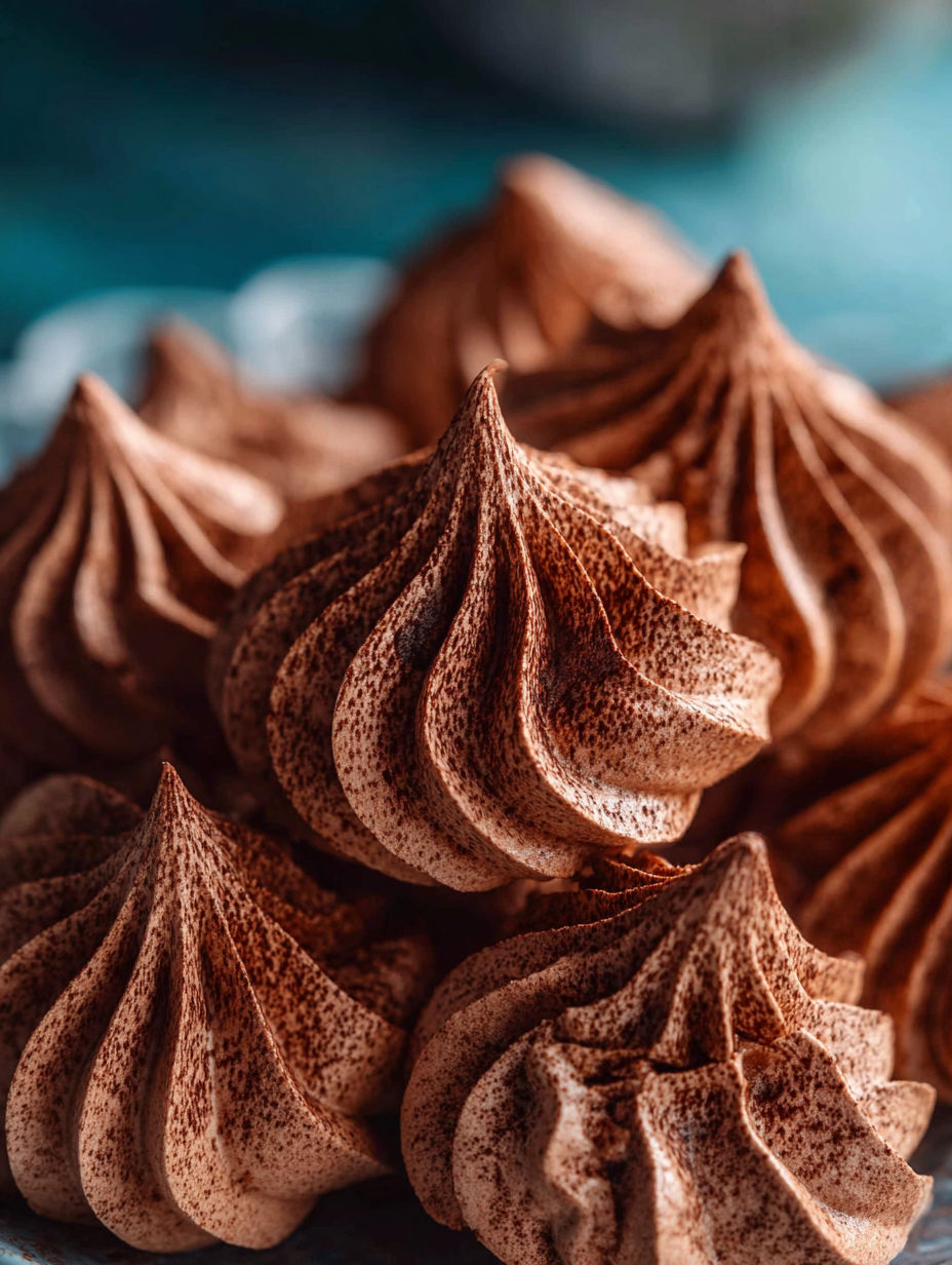 Chocolate meringue cookies.