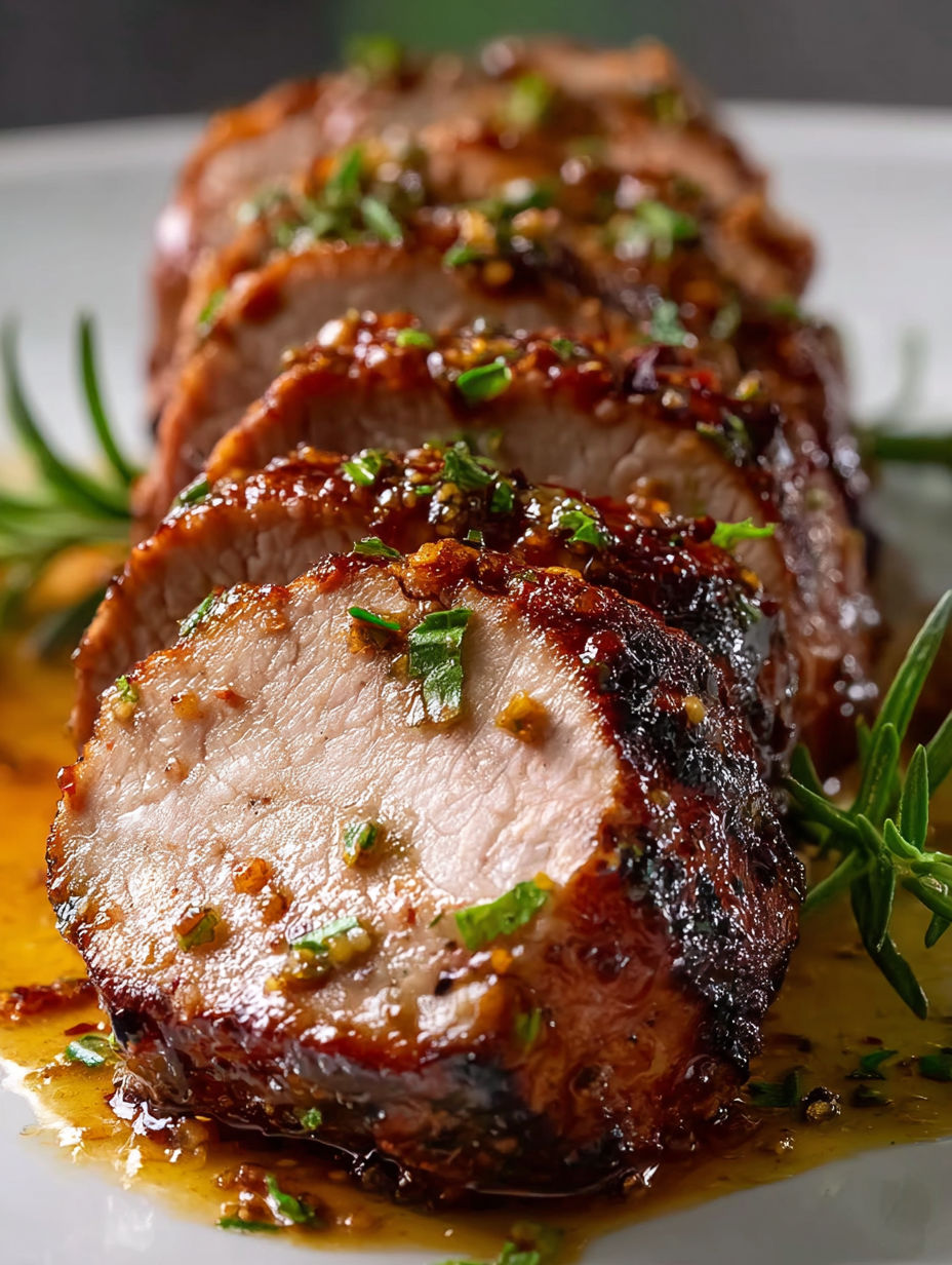 Glazed Maple Mustard Pork Tenderloin.