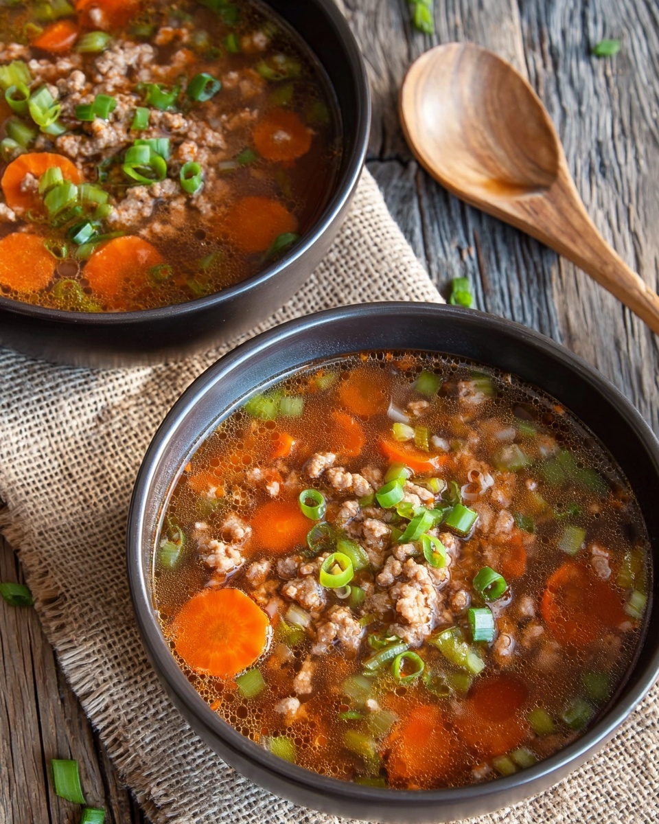 Two bowls of Italian Turkey Burger Soup.
