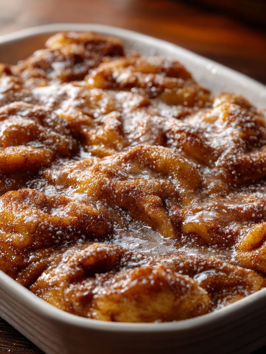 A plate of apple fritter cake.