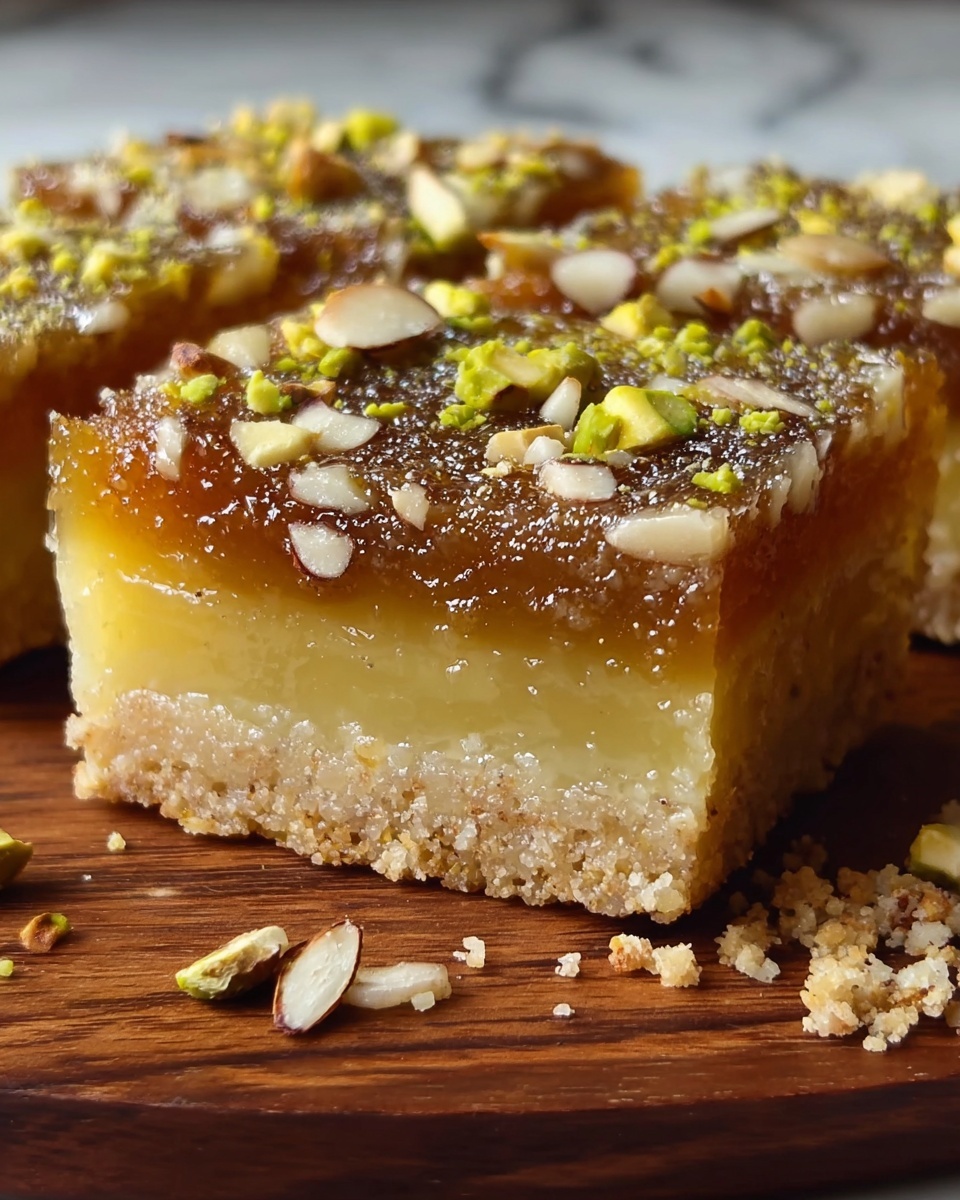 A slice of almond flour baklava cake.