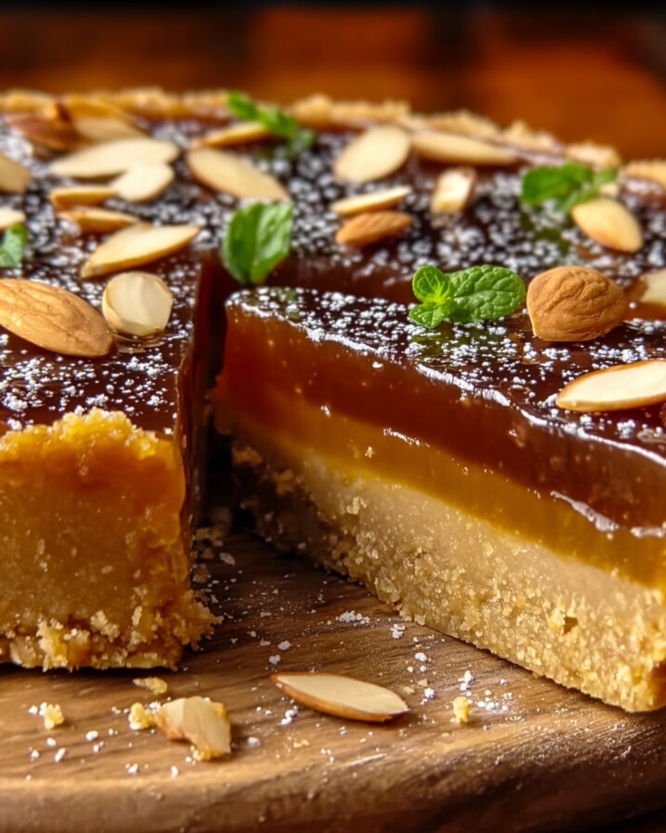 A slice of almond flour baklava cake.