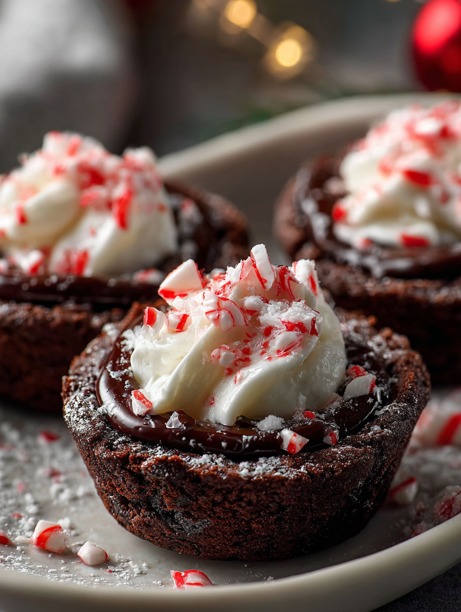Chocolate Peppermint Cookie Cups.