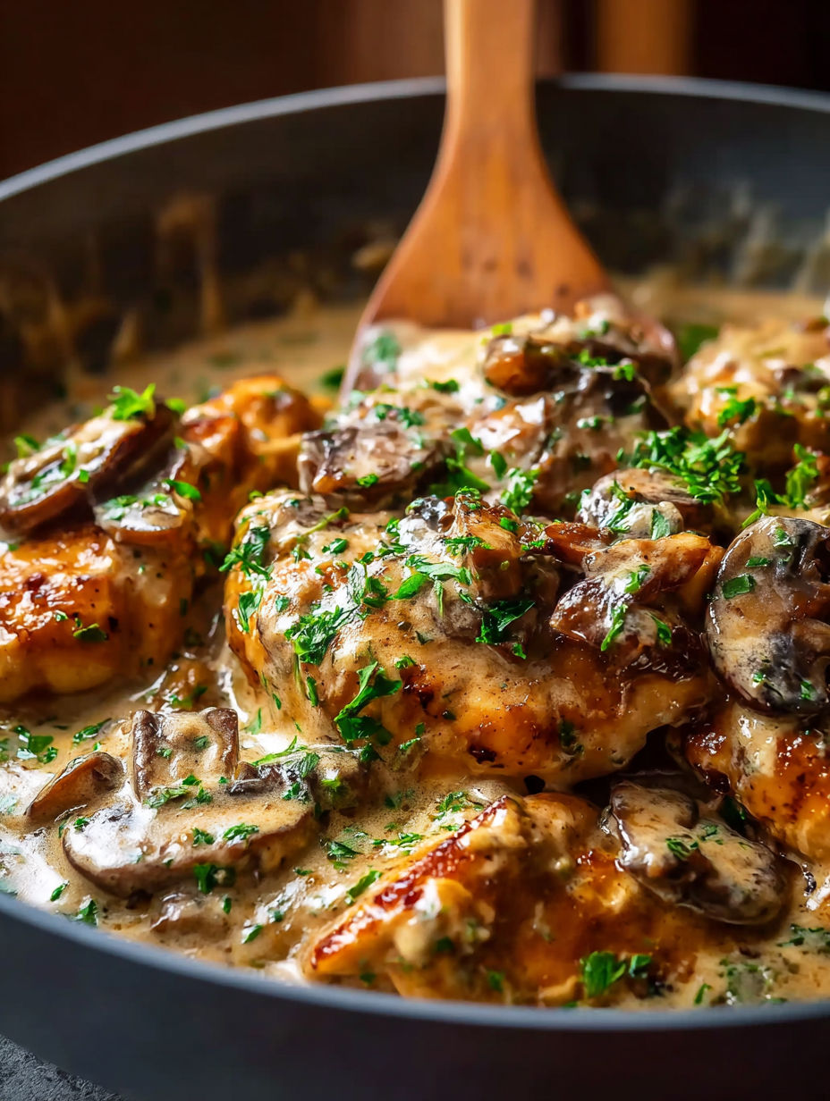 A bowl of food with a wooden spoon in it.