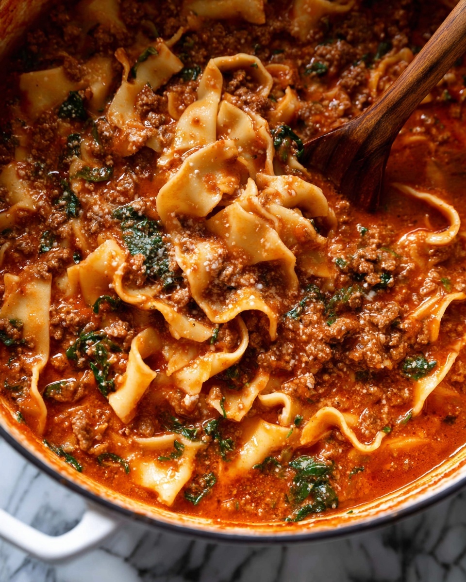 A close up of a bowl of pasta with meat sauce.
