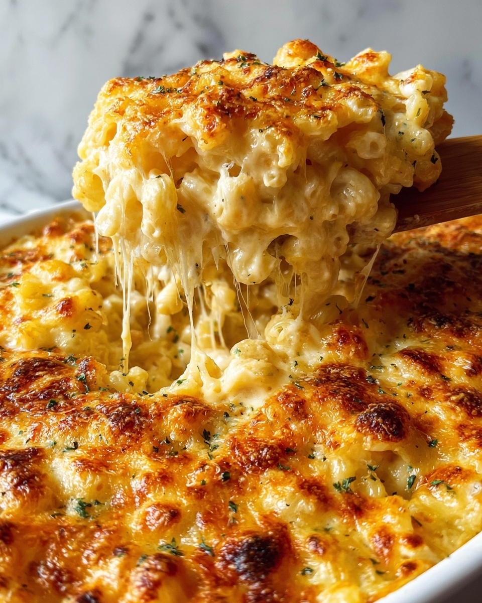 A close up of macaroni and cheese.