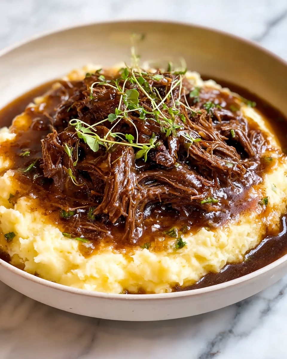 A plate of food with a beef dish on top.