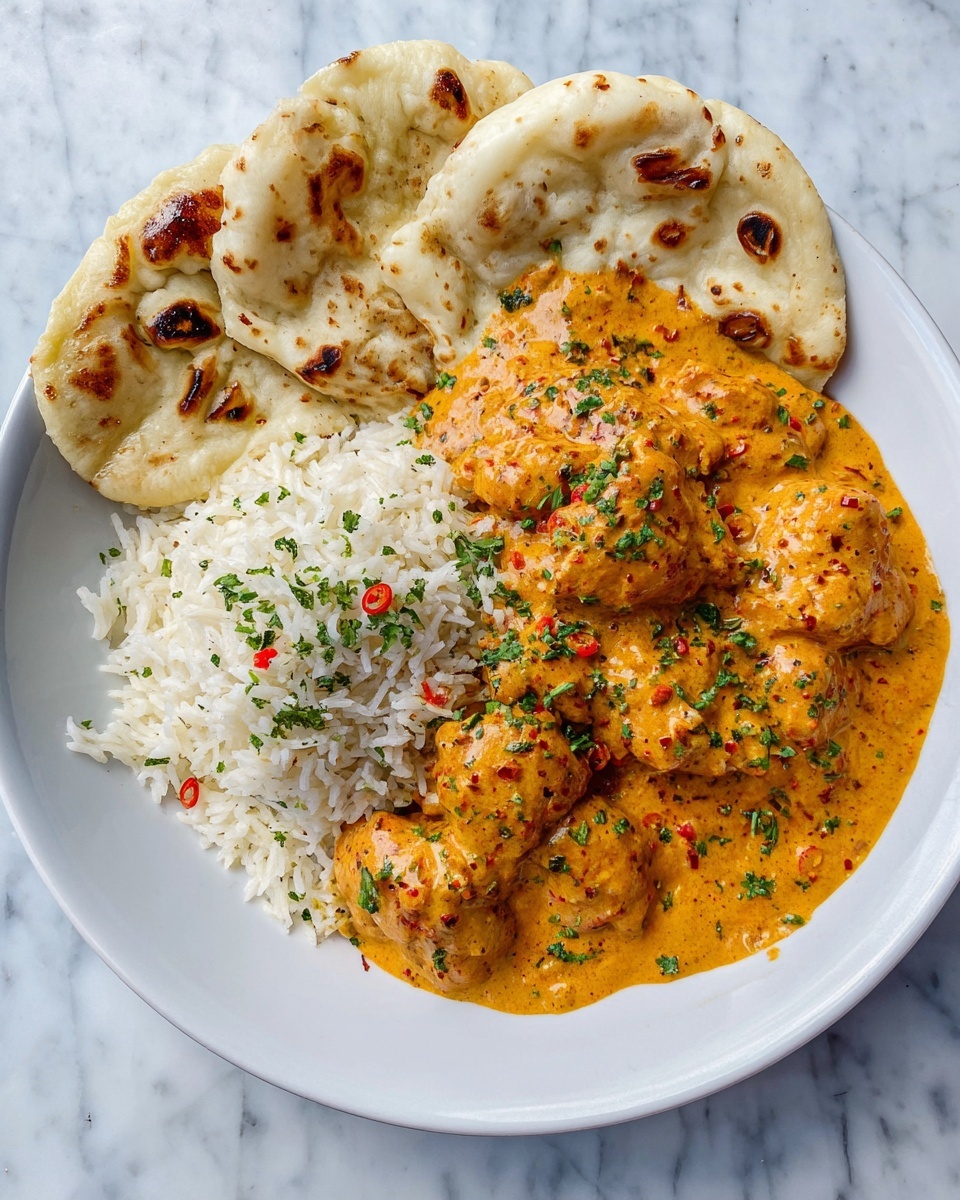 A plate of food with rice, chicken, and sauce.