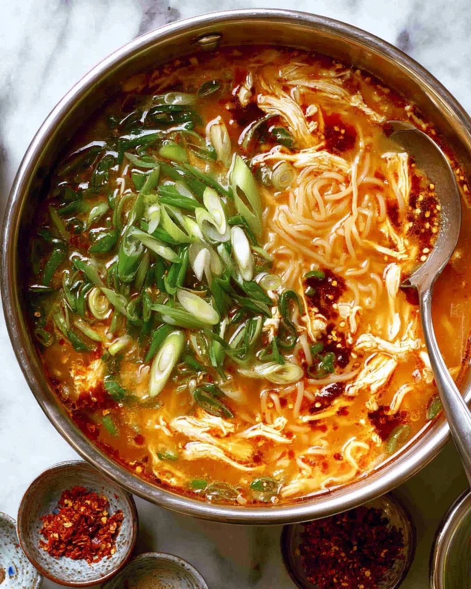 A bowl of soup with noodles and vegetables.