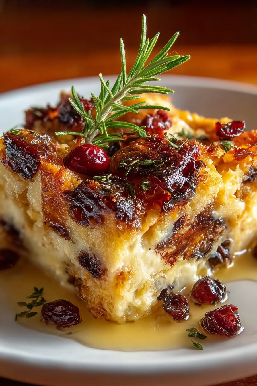 A close up of a sweet potato and cranberry gratin.