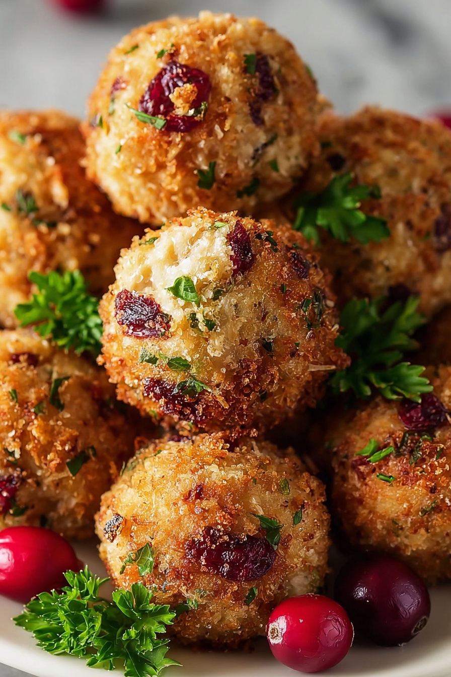 Stuffed meatballs with a variety of toppings.