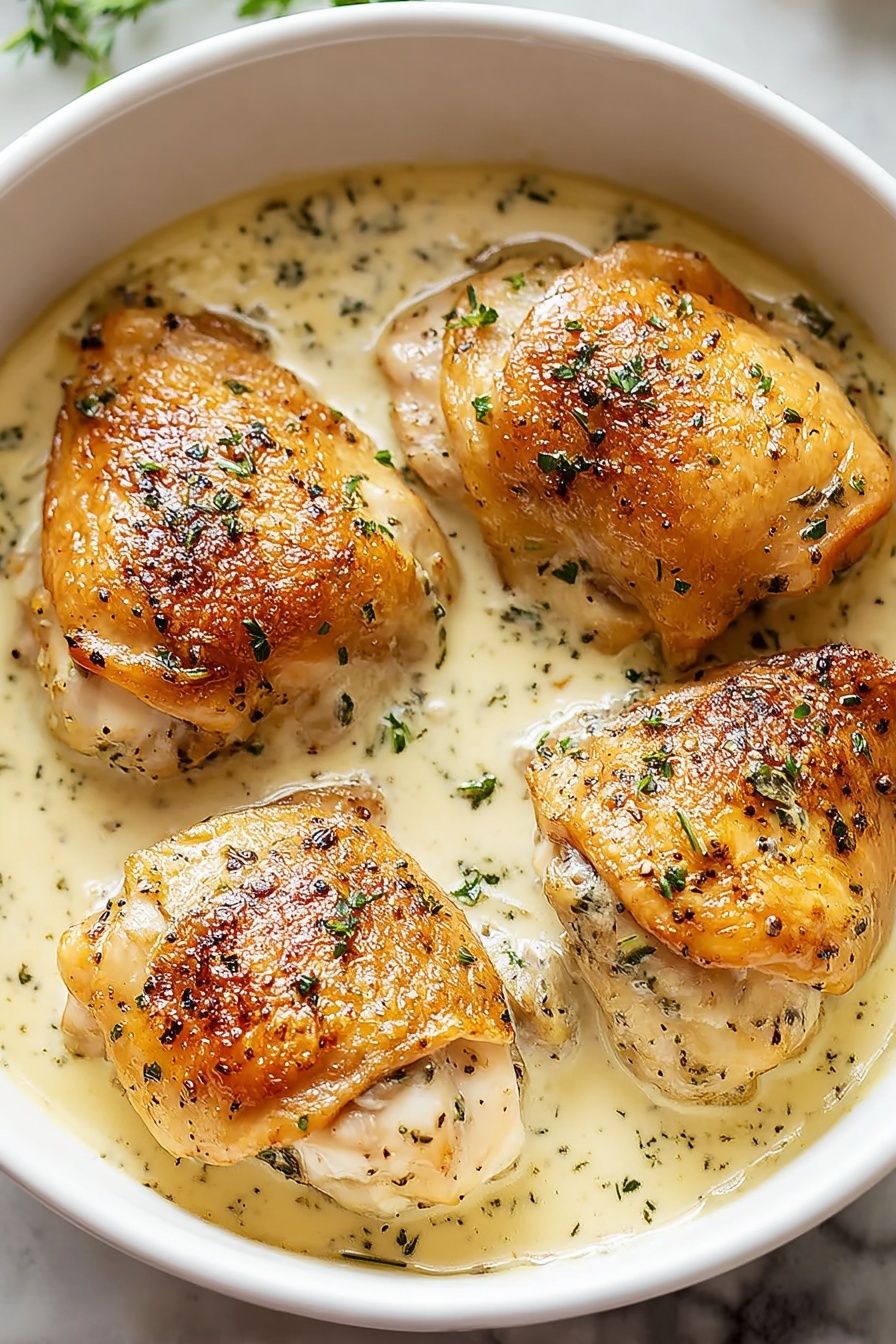 Chicken with cream of chicken soup.