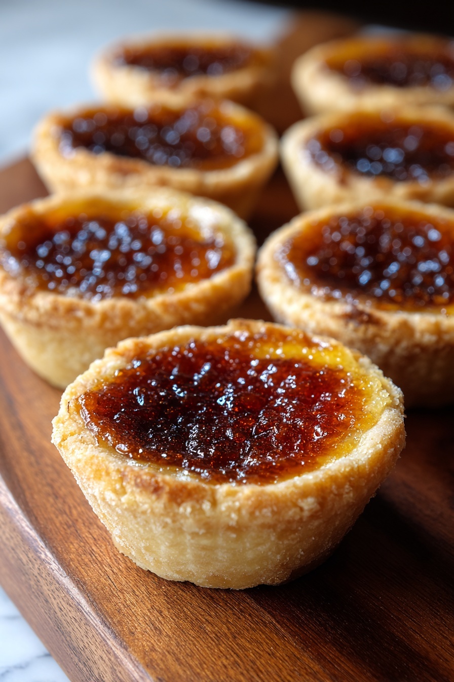 Four tarts with a jelly filling.