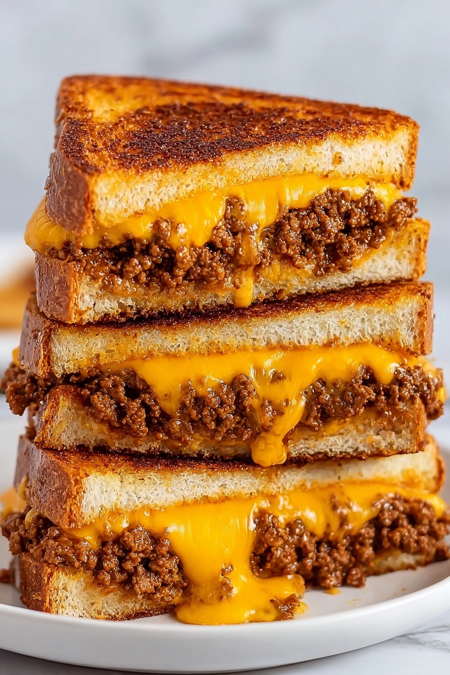 A stack of grilled cheese sandwiches.