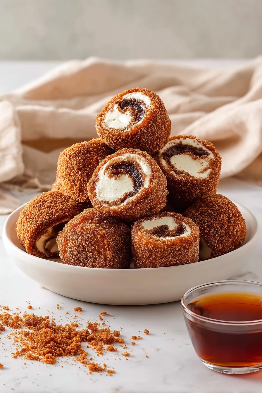 A stack of cream filled pastries.