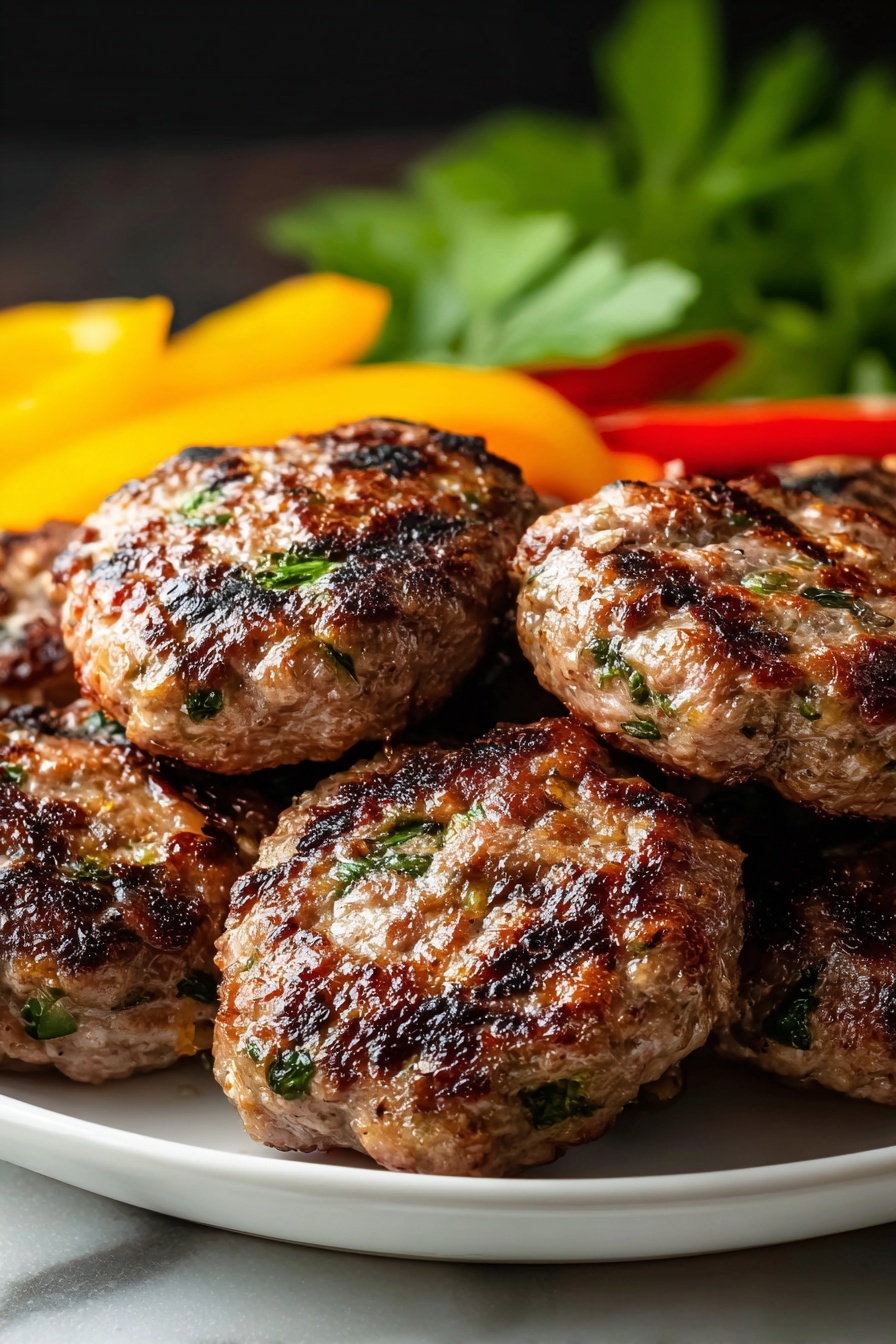 A plate of meatballs with a side of vegetables.