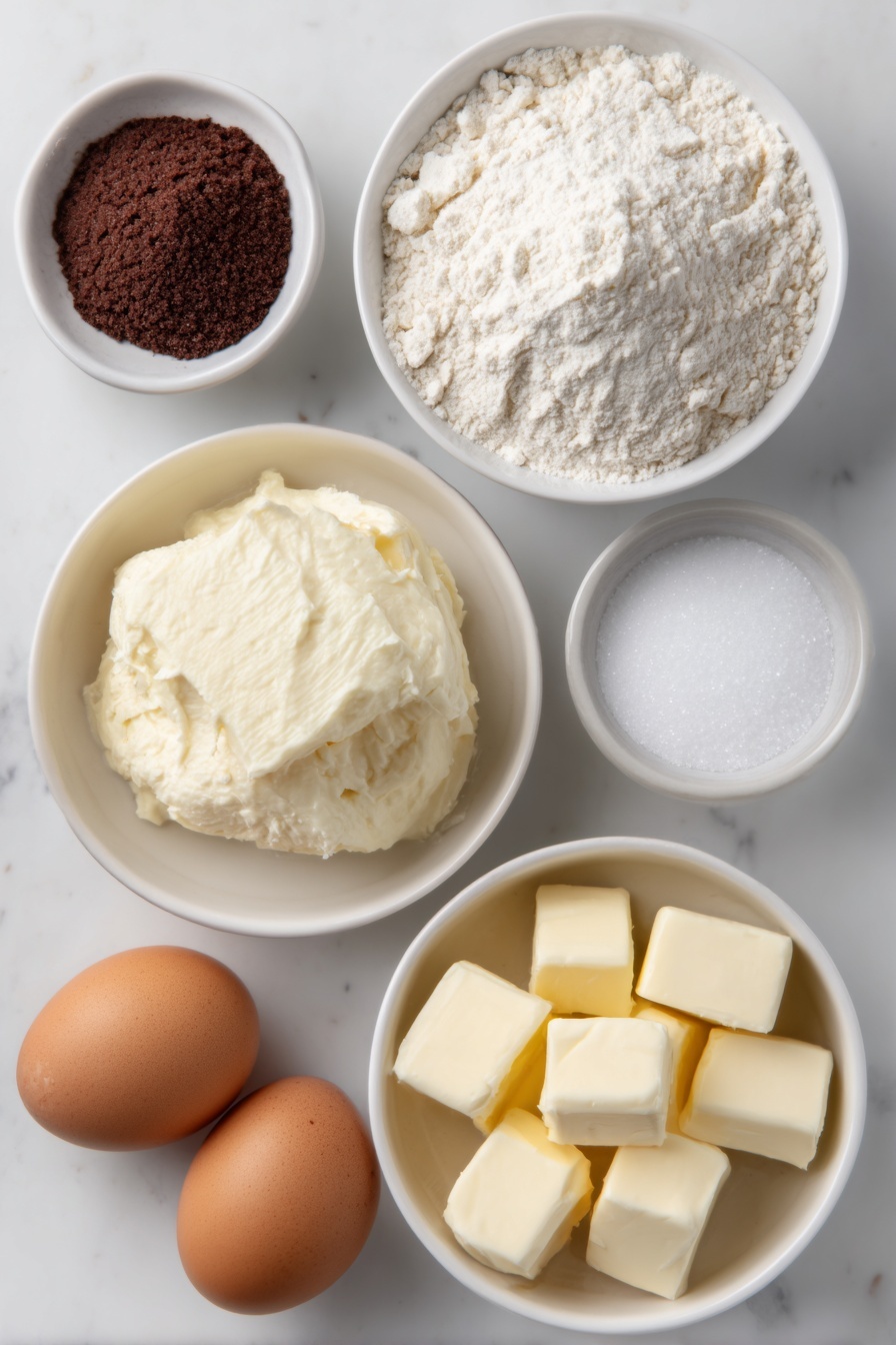 A bowl of butter and flour.