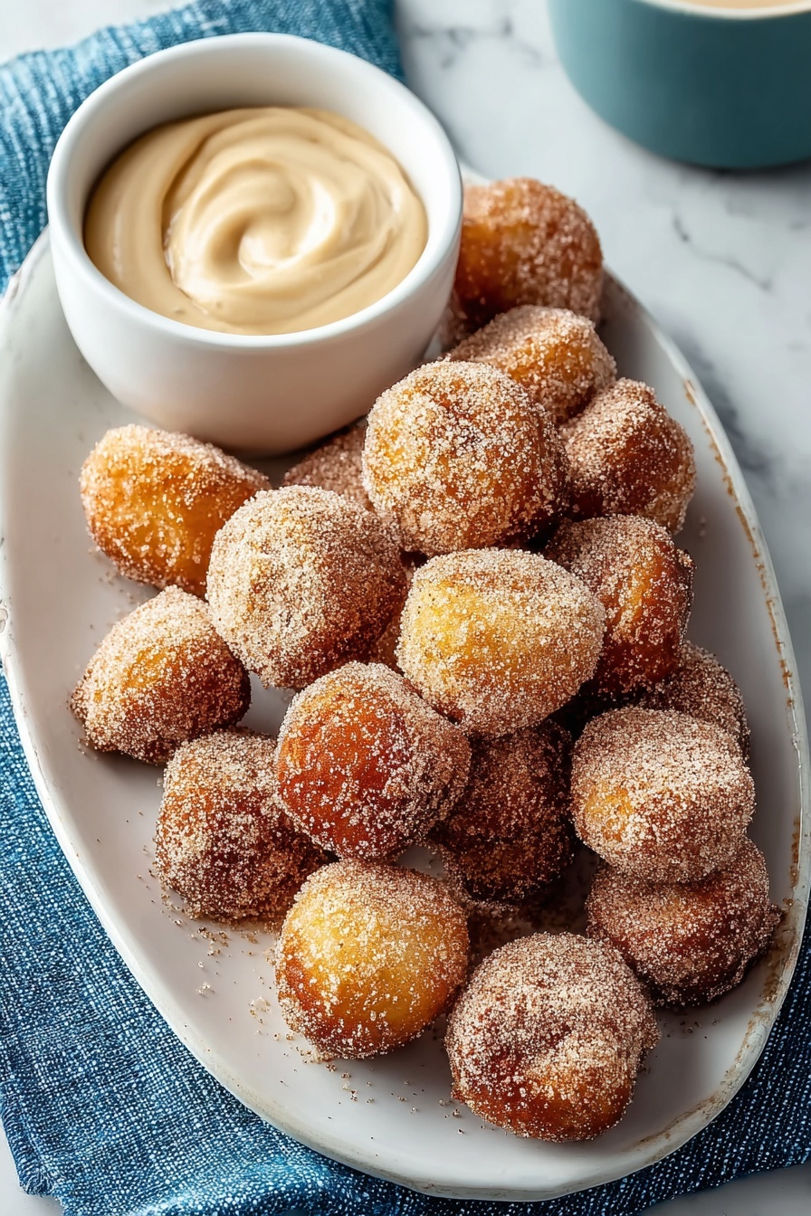 A bowl of cinnamon sugar pretzel bites.