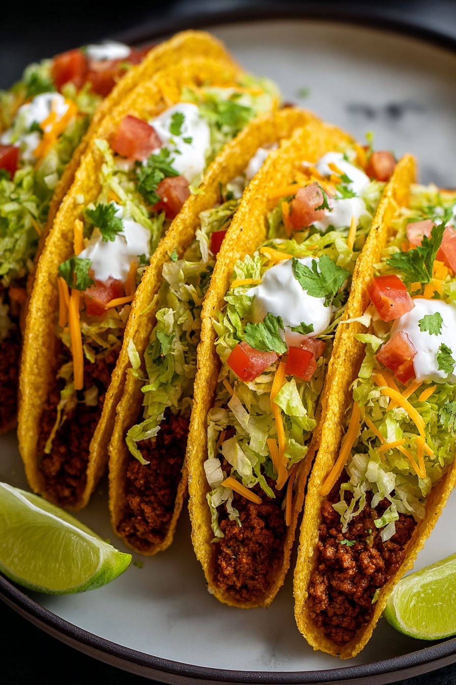 A plate of tacos with lettuce and tomatoes.