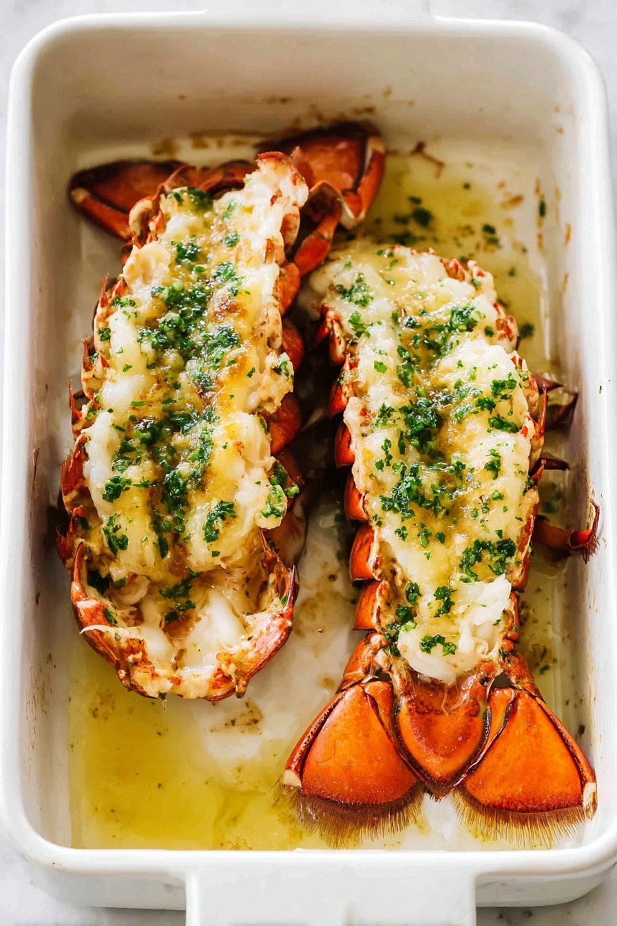 A dish of lobster with a sauce on top.