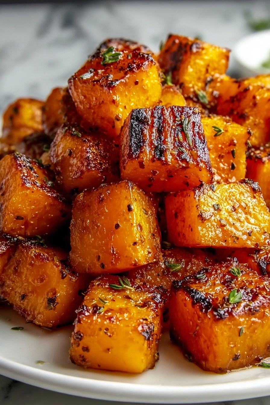 A plate of honey roasted sweet potatoes.