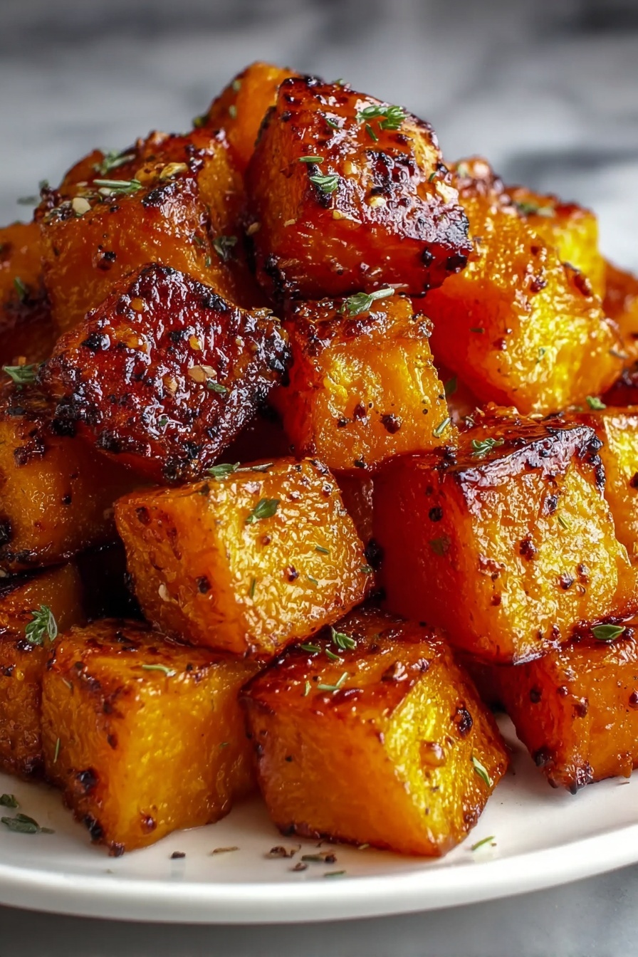 A plate of honey roasted sweet potatoes.