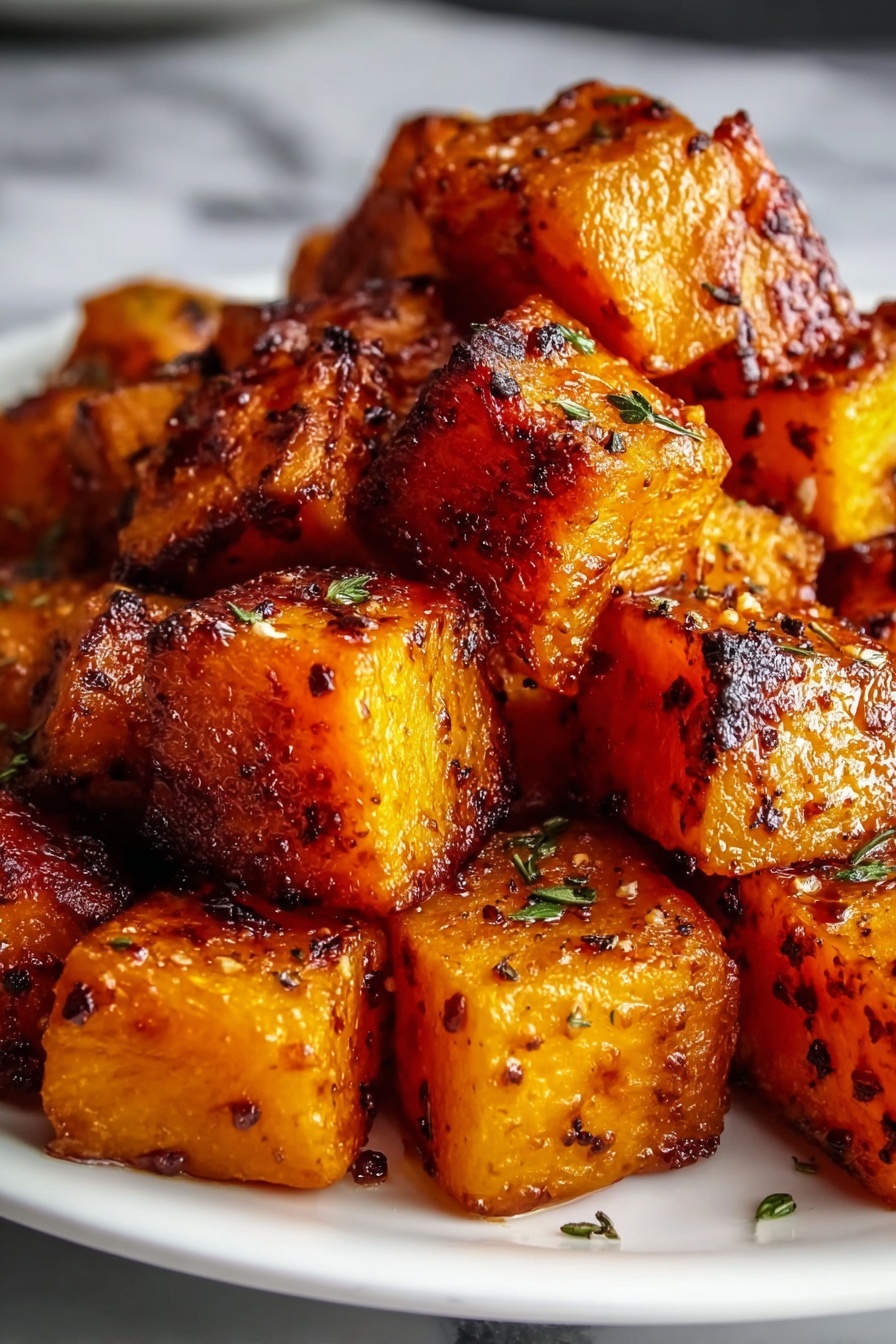 A plate of honey roasted sweet potatoes.