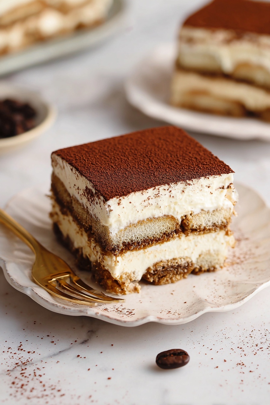 A slice of Italian Tiramisu.