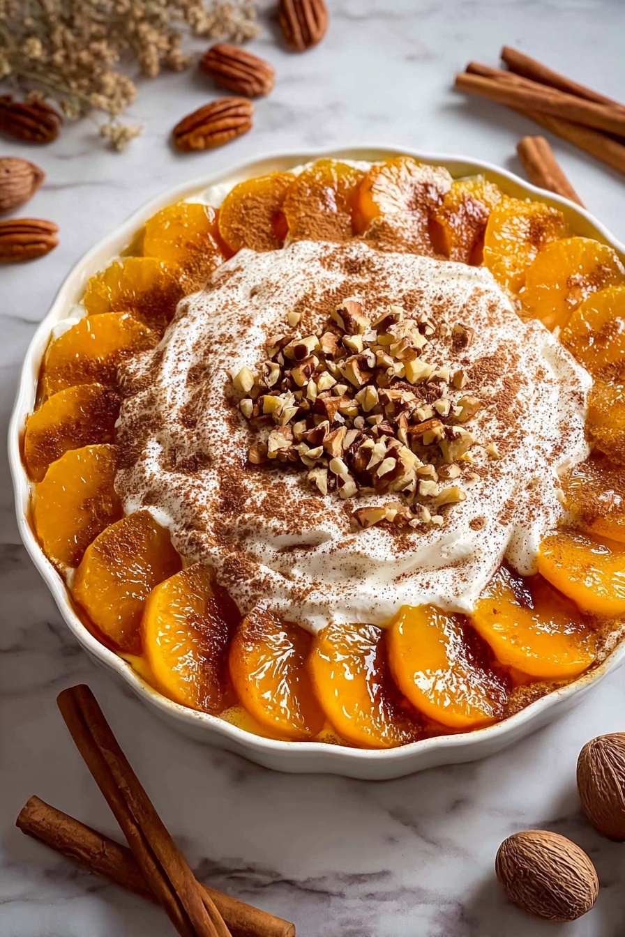 A white bowl filled with cinnamon scalloped sweet potatoes.