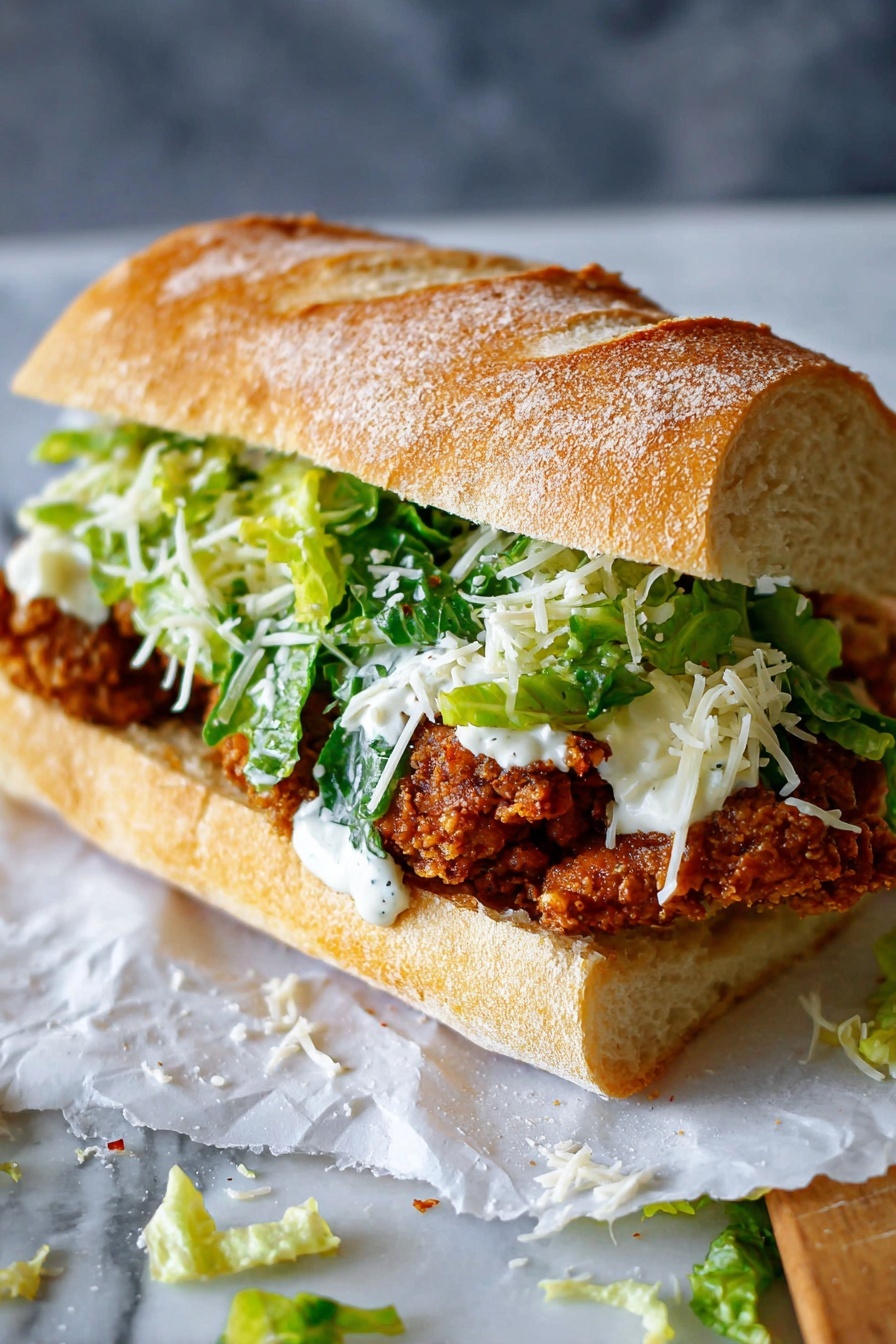 A Crispy Chicken Caesar Sandwich.