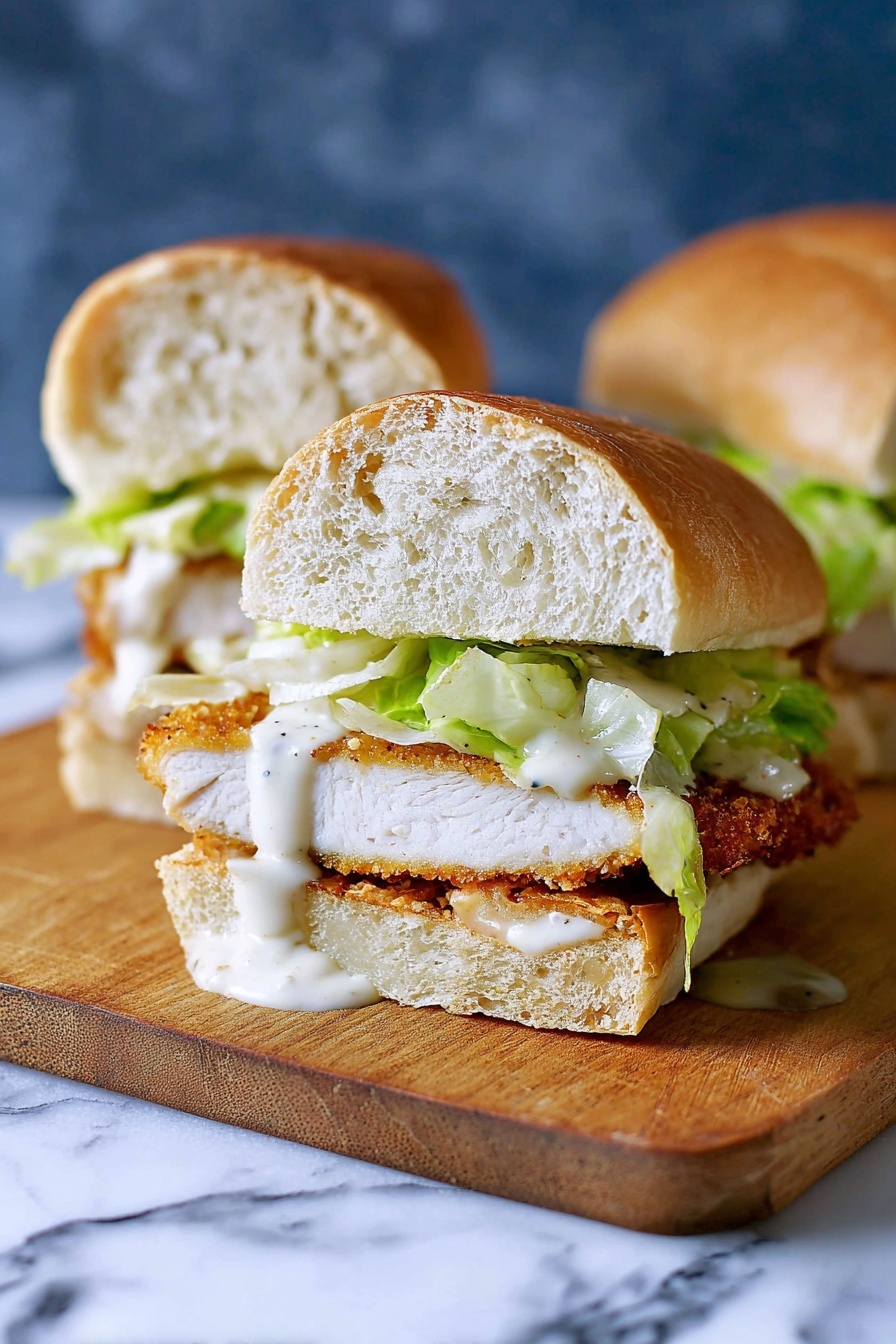 A Crispy Chicken Caesar Sandwich.
