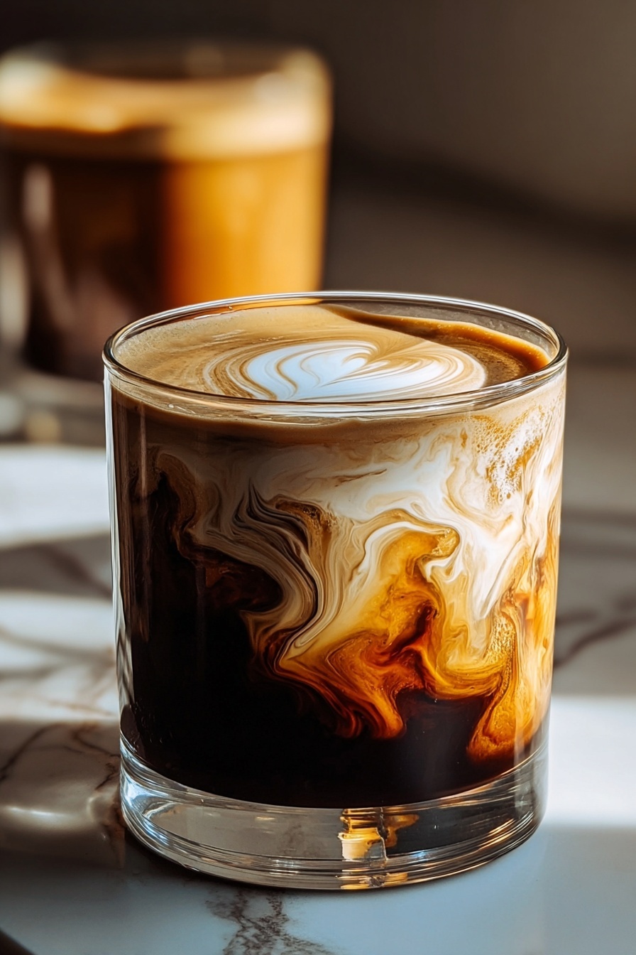 A glass of Maple Brown Butter Cold Brew.